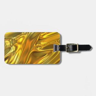 Abstract Liquid Gold Luggage Tag