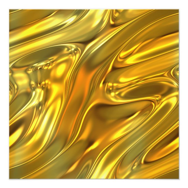 Abstract Liquid Gold Photo Print (Front)
