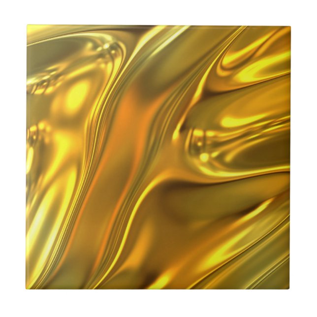 Abstract Liquid Gold Tile (Front)