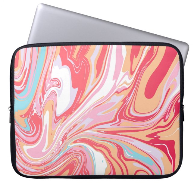 Abstract liquid marble or epoxy trending backgroun laptop sleeve (Front)