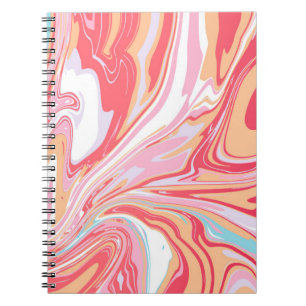 Abstract liquid marble or epoxy trending backgroun notebook