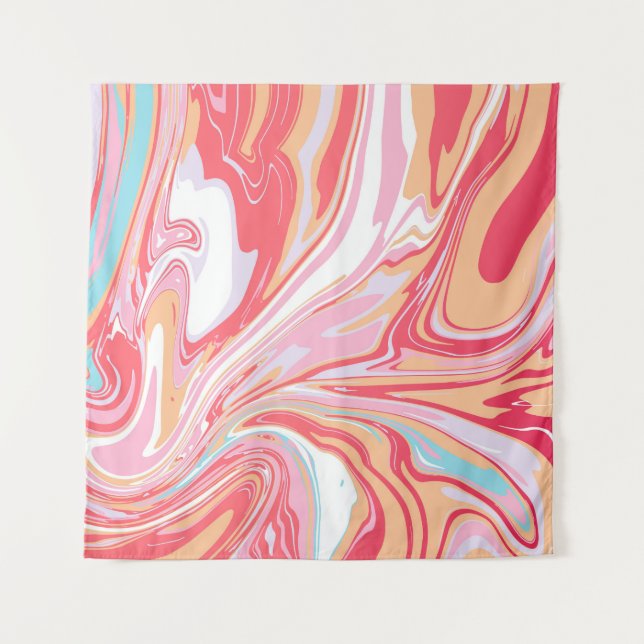 Abstract liquid marble or epoxy trending backgroun tapestry (Front)