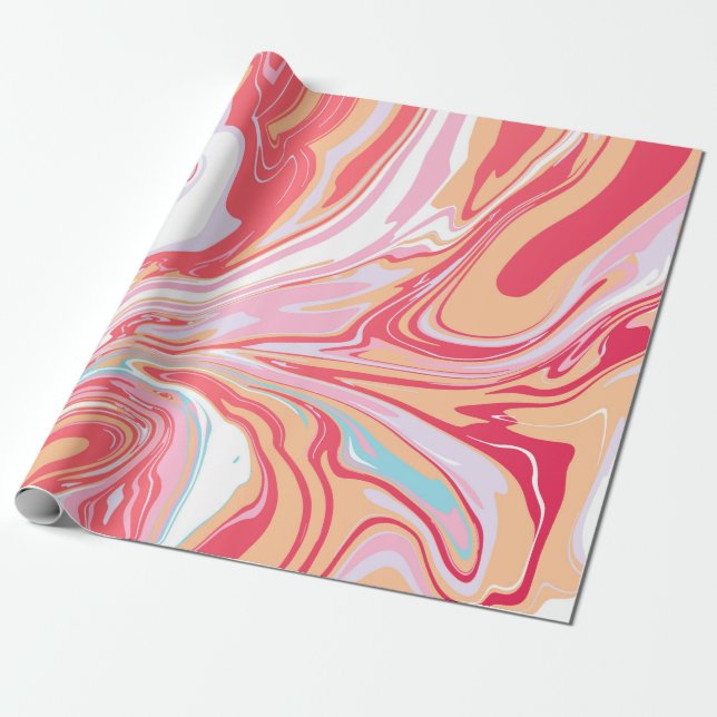 Abstract liquid marble or epoxy trending backgroun wrapping paper (Unrolled)