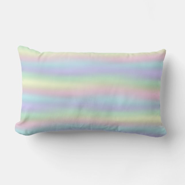 Abstract Liquid Pastel Colour Design  Lumbar Cushion (Front)