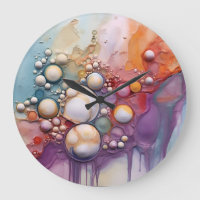 Abstract Liquid Pour Art Beach Vibes, Pebble Cells