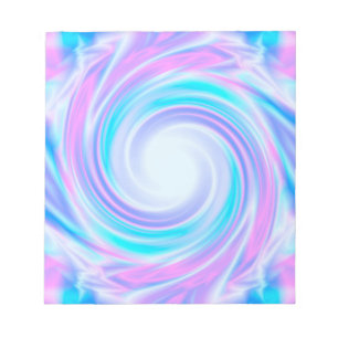 Abstract liquid swirl pastel purple colours print notepad