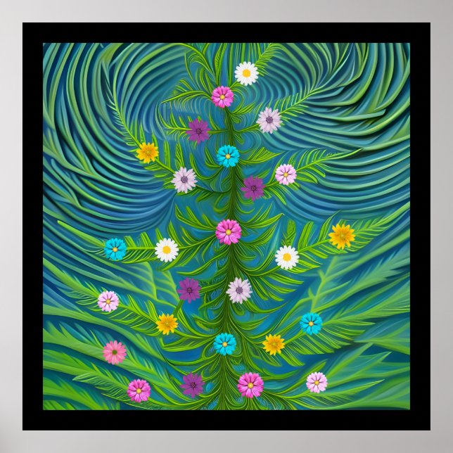 Abstract Little Daisy Garden Poster (Front)