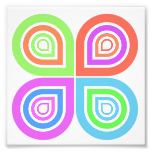 Abstract logo photo print