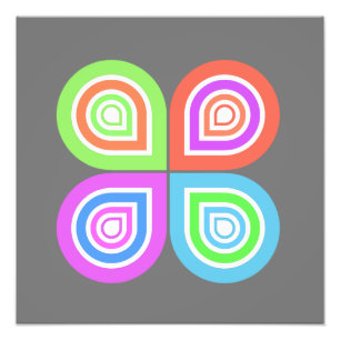 Abstract logo photo print