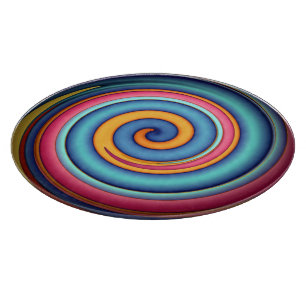 Abstract Lollipop Glass Cutting Board
