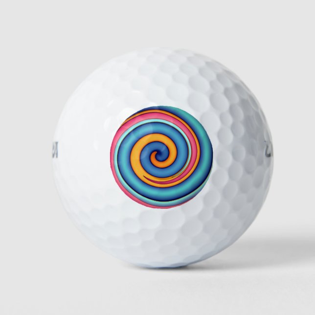Abstract Lollipop  Golf Balls (Front)