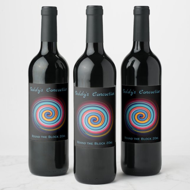 Abstract Lollipop  Wine Label (Bottles)