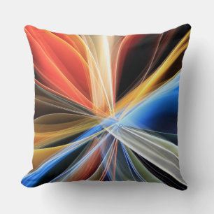 Abstract Long-Exposure Trails Cushion