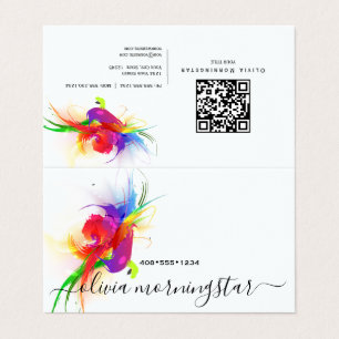 Abstract Lorikeet QR Code Business Card