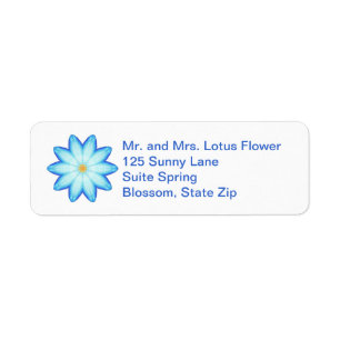 Abstract Lotus Flower Return Address Labels