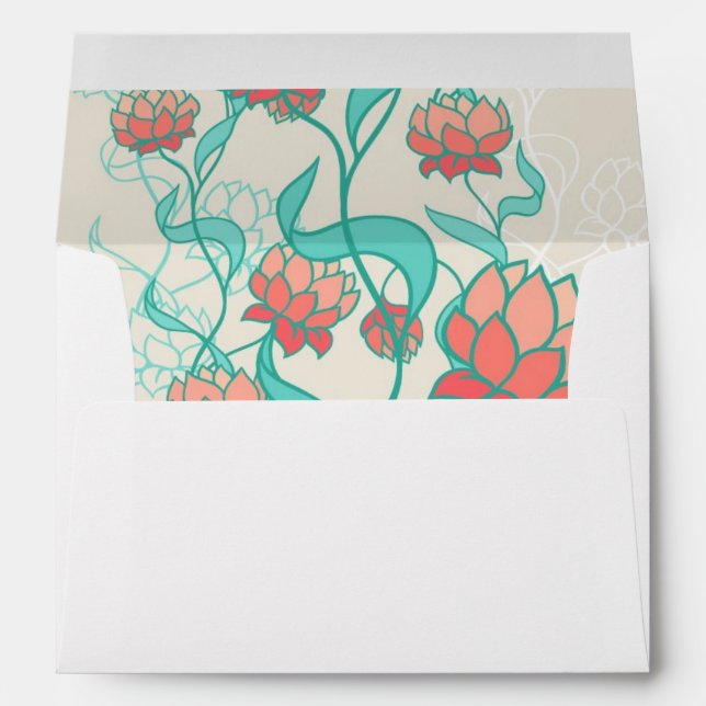 Abstract Lotus Pattern Envelopes (Back (Bottom))
