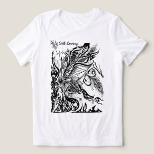 Abstract Lotus, Peacock & Music Graphic Tri-Blend Shirt