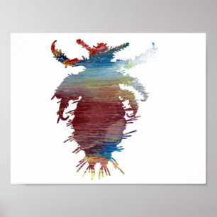 Abstract louse silhouette poster
