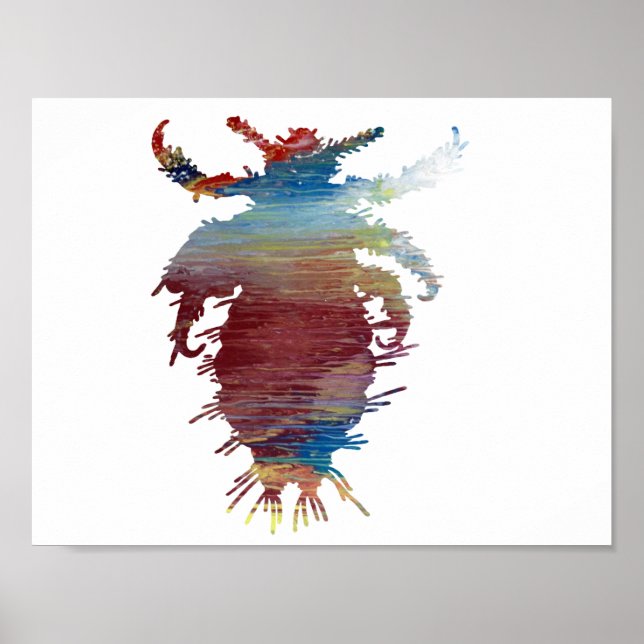 Abstract louse silhouette poster (Front)