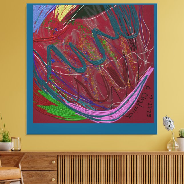 Abstract Love  Canvas Print (Insitu(LivingRoom))