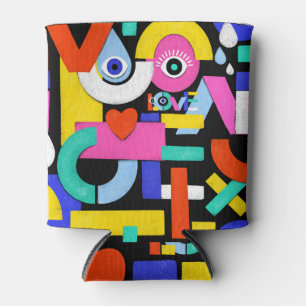 Abstract love, eyes: colourful pattern can cooler