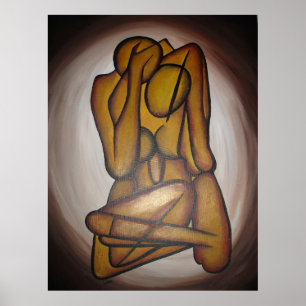 Abstract Lovers Poster
