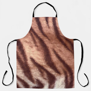 Abstract low poly animal tiger fur pattern. Nature Apron