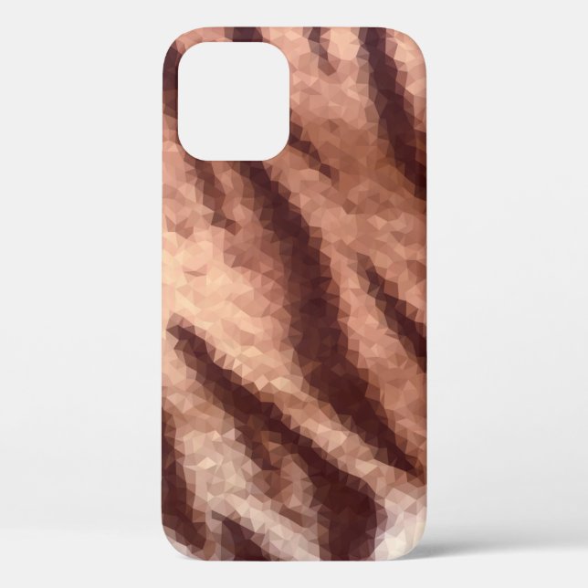 Abstract low poly animal tiger fur pattern. Nature Case-Mate iPhone Case (Back)