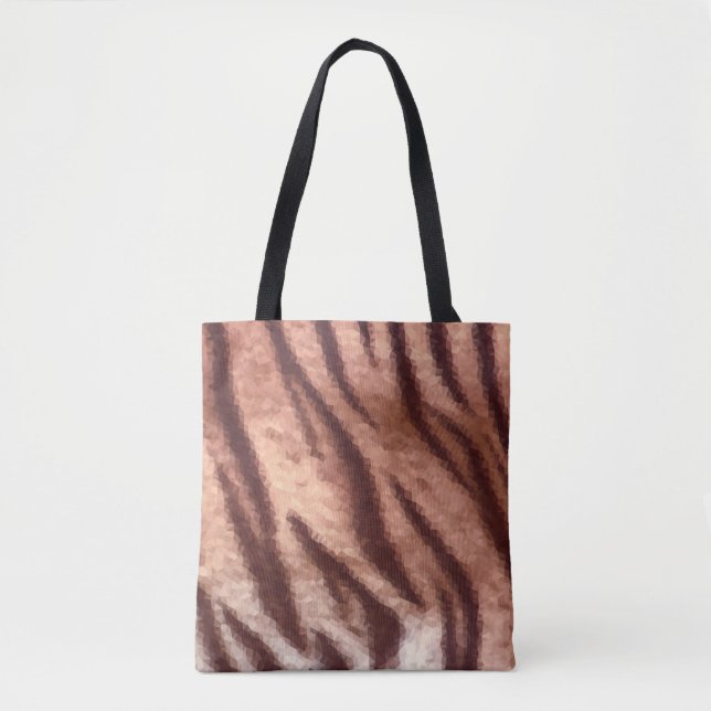 Abstract low poly animal tiger fur pattern. Nature Tote Bag (Front)