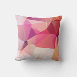 Abstract low poly background, geometry triangle, m cushion