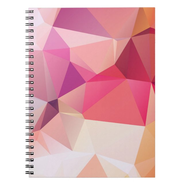 Abstract low poly background, geometry triangle, m notebook (Front)