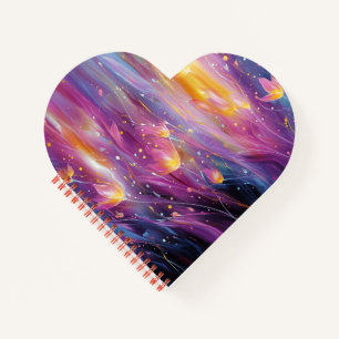 Abstract luminous floral explosion notebook