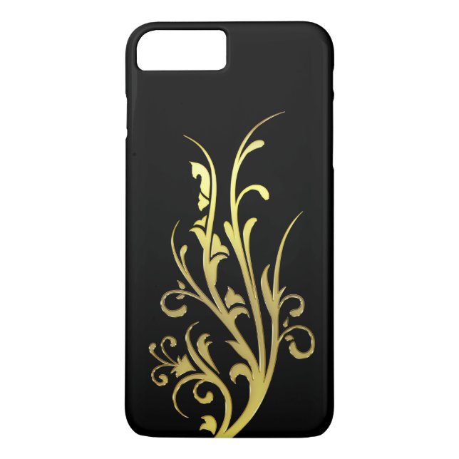 Abstract Luxury Faux Gold Flower Case-Mate iPhone Case (Back)