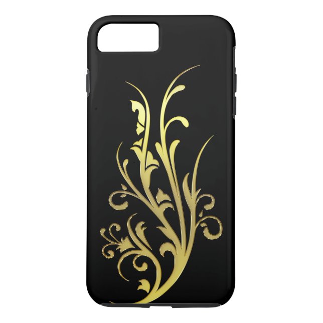 Abstract Luxury Faux Gold Flower Case-Mate iPhone Case (Back)
