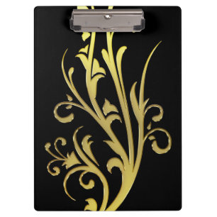 Abstract Luxury Faux Gold Flower Clipboard