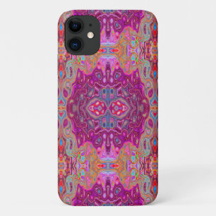 Abstract Magenta Pink, Blue and Red Groovy Pattern Case-Mate iPhone Case