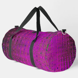 Abstract Magenta Retro Boomerang Waves Duffle Bag