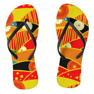 Abstract Magical Landscape Flip Flops