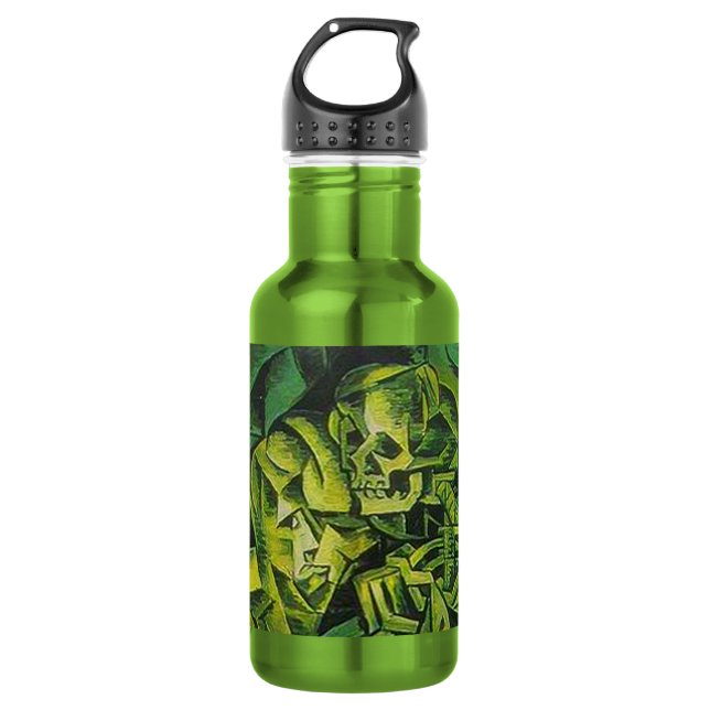 Abstract Man And Skeleton Geometric Art 532 Ml Water Bottle (Front)