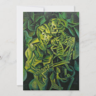 Abstract Man And Skeleton Geometric Art Card