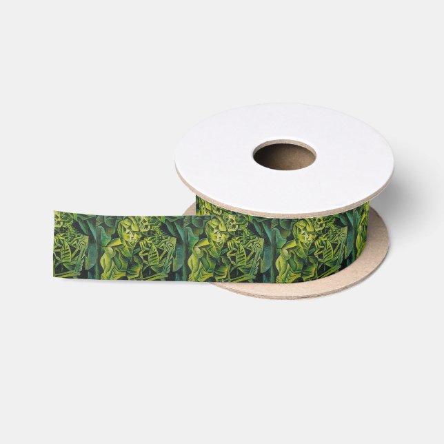 Abstract Man And Skeleton Geometric Art Satin Ribbon (Spool)
