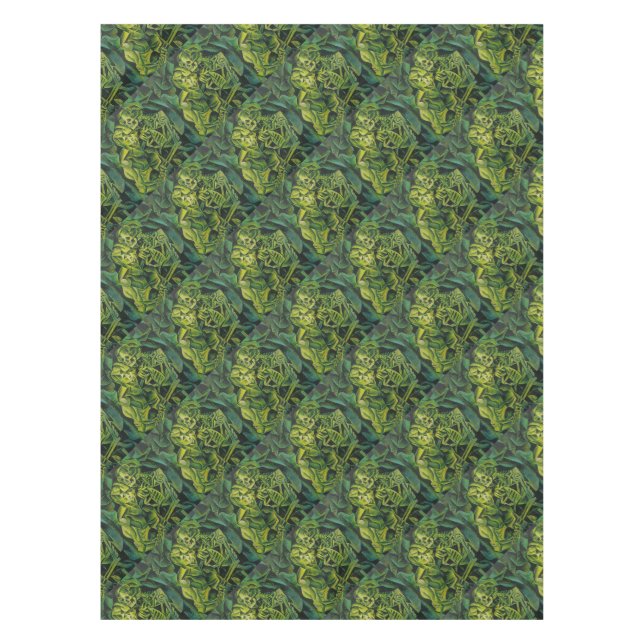 Abstract Man And Skeleton Geometric Art Tablecloth (Front)