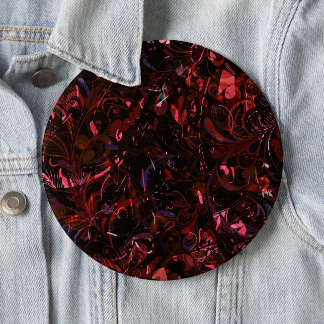 Abstract Mandala 6 Cm Round Badge (In Situ)