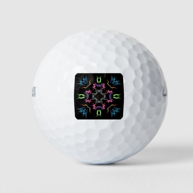 Abstract Mandala Digital Drawing Golf Balls (Front)