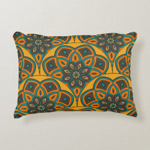 Abstract mandala fish scale seamless pattern. Orna Decorative Cushion