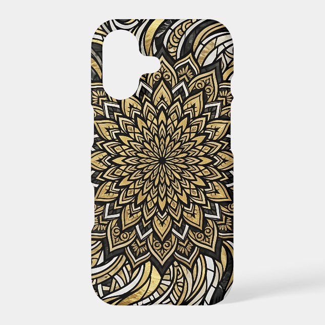 Abstract Mandala Gold Circle iPhone Cases (Back)