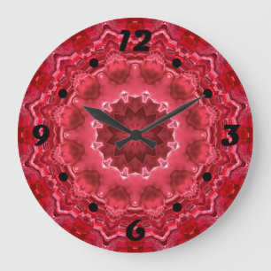 Abstract , mandala , kaleidoscope large clock