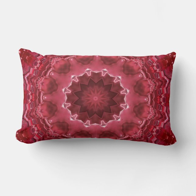 Abstract , mandala , kaleidoscope lumbar cushion (Front)