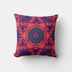Abstract mandala kaleidoscope round circle shapes cushion