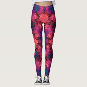 Abstract mandala kaleidoscope round circle shapes leggings